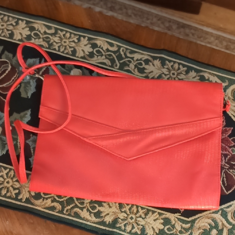 80's Vintage Red Clutch Bag